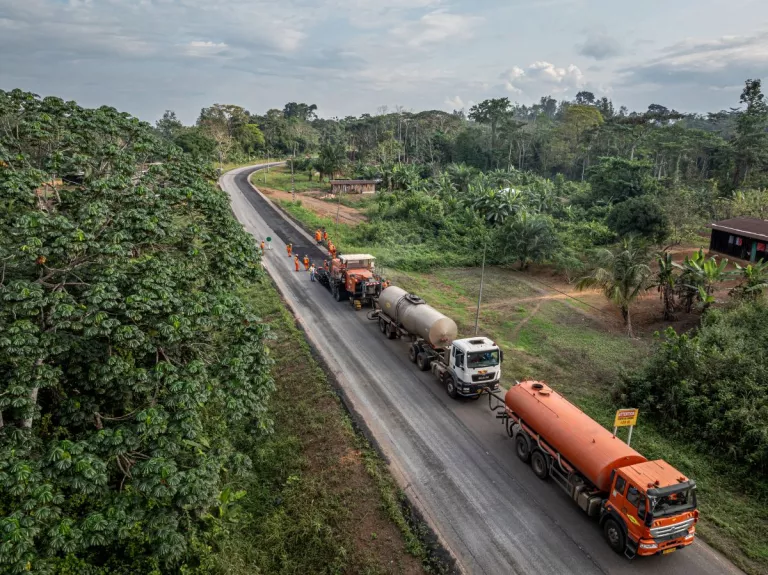 Illustration of Gabon (2024) – In-situ pavement recycling on the Transgabonaise road